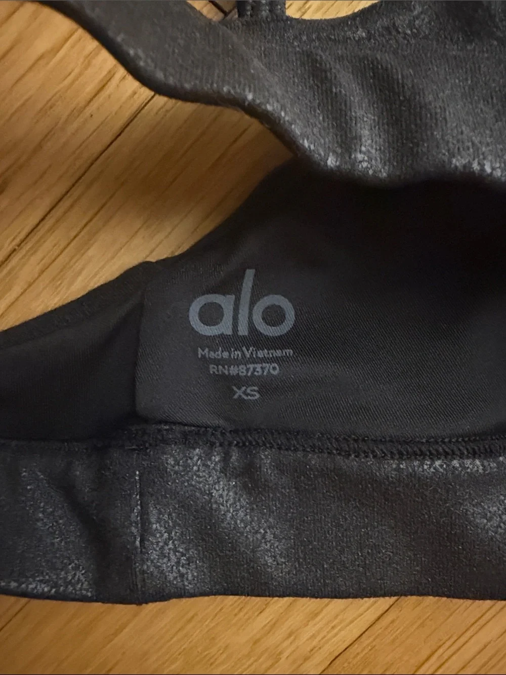 ALO Yoga Black Minimal Triangle Bralette